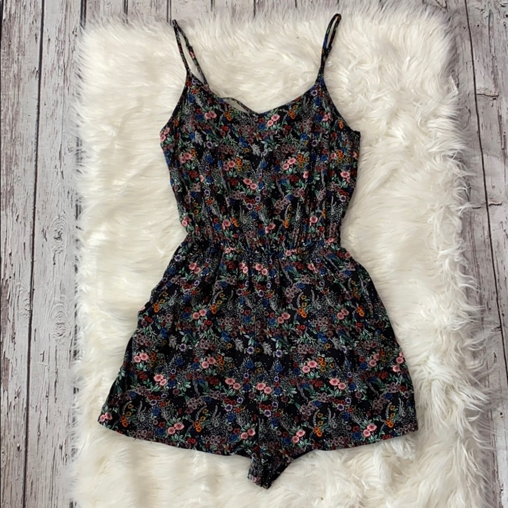 H&M Floral Romper sz 2 - Picture 1 of 8